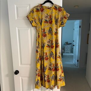 Ulla Johnson Yellow Floral Midi Dress - 4, Virgin River S6E1